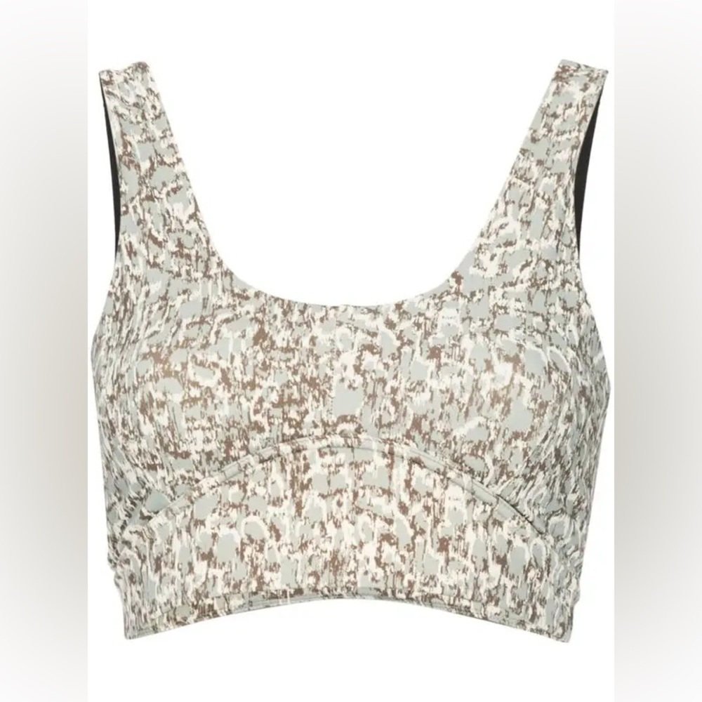 Varley Form Elsie Bra in Seagrass Sketched Leopard